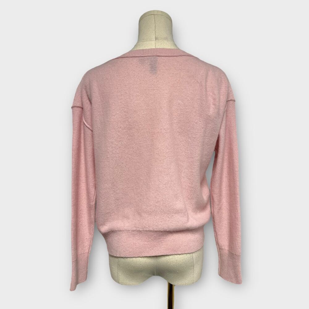Anthropologie Pilcro 100% Cashmere Henley Sweater Pink Size XXS - Picture 4 of 9